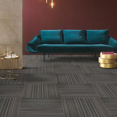 50cmx50cm Polypropylene Nylon Carpet Tiles Anti-Static Loop Pile Floor Carpet