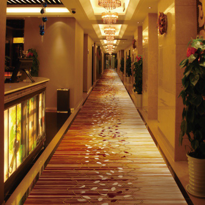 Hotel Lobby Carpet Decoration Woven Axminster Carpet Fire Retardant
