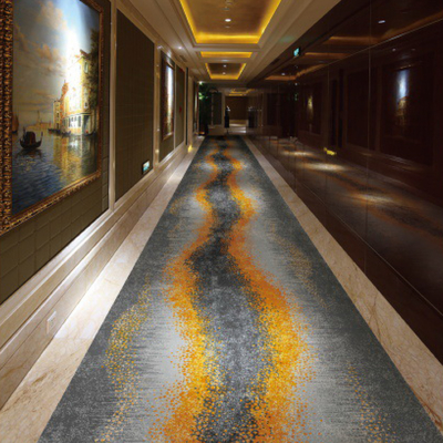 Hotel Lobby Carpet Decoration Woven Axminster Carpet Fire Retardant