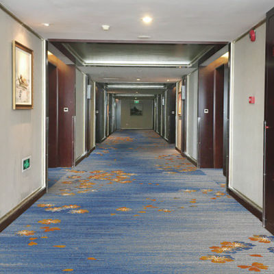 Lobby Wall To Wall Woven Axminster Carpet PP Backing With Wool