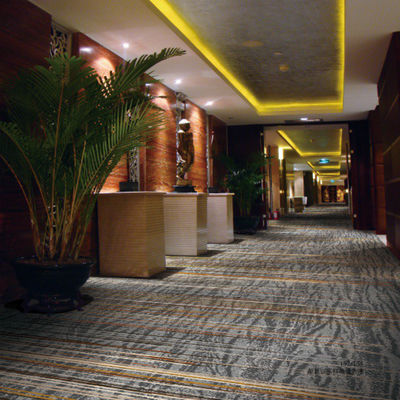 Lobby Wall To Wall Woven Axminster Carpet PP Backing With Wool