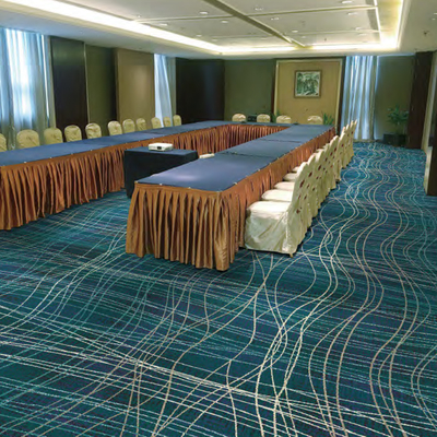 Cut Pile Fire Retard Wool And Nylon 66 Woven Axminster Carpet With Floral Pattern