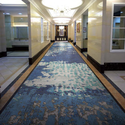 Casino Red Luxury Wool Carpet With Machine Woven Technology Width 4m