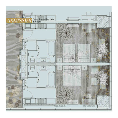 Public Spaces Corridor 5 Start Hotel Axminster Wool Carpet Luxury Hospitality